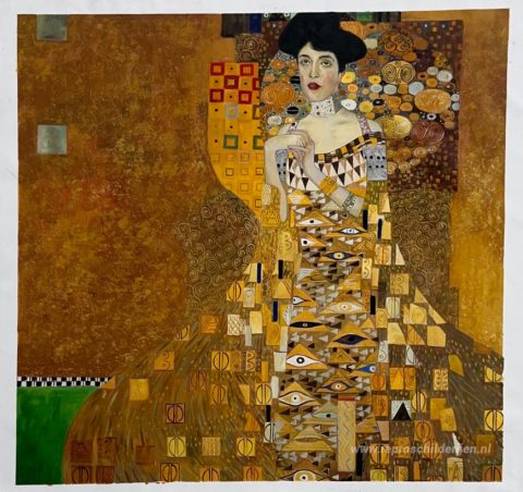 Portret van Adele Bloch-Bauer I – met de hand geschilderde reproductie, foto van het voltooide schilderij