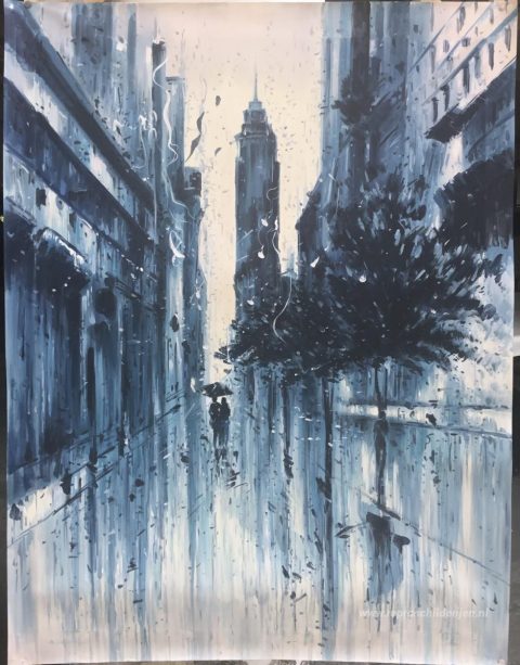Schilderij in opdracht – foto van het voltooide schilderij