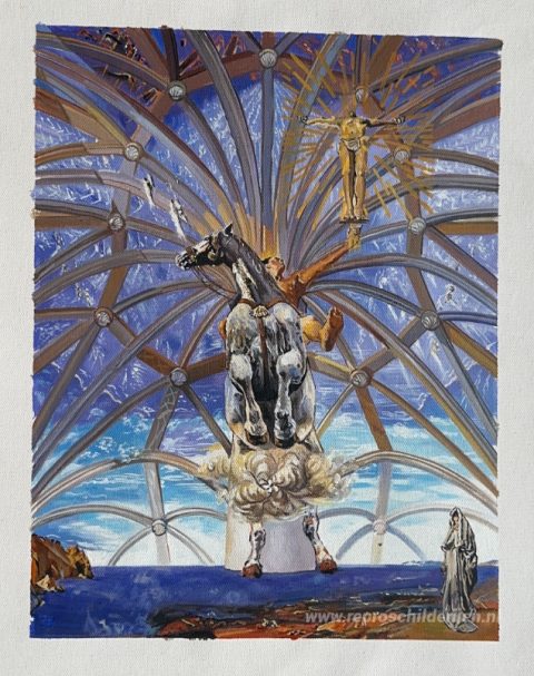 Open raam, Collioure – met de hand geschilderde reproductie, foto van het voltooide schilderij