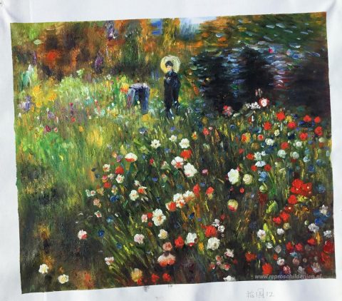 Zomer landschap – met de hand geschilderde reproductie, foto van het voltooide schilderij