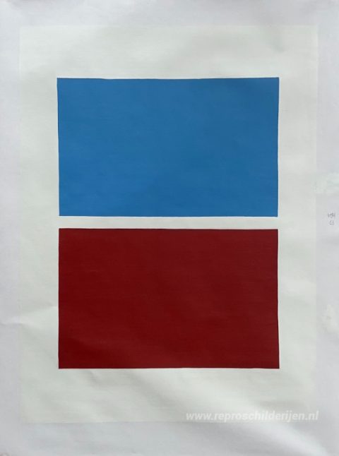 Zonder titel – met de hand geschilderde reproductie, foto van het voltooide schilderij