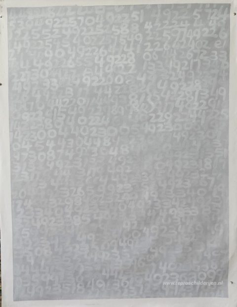 1965 / 1 - ∞ / detail 4914800 - 4932016 – met de hand geschilderde reproductie, foto van het voltooide schilderij