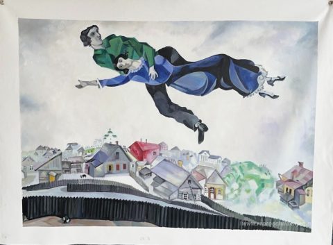 Schilderij in opdracht – foto van het voltooide schilderij