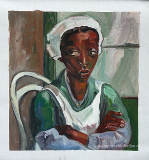 Dienstmeisje in uniform