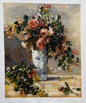 Rozen en Jasmijn in een Delftse Vaas