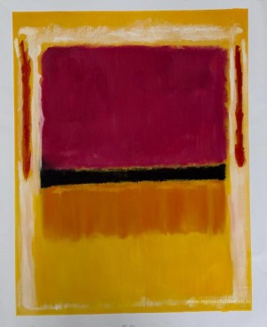 Violet, zwart, oranje, geel op wit en rood