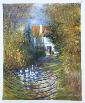 Ganzen in de kreek