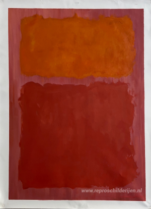 Zonder titel (rood en oranje op zalm)