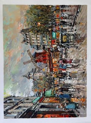 De Moulin Rouge Place Blanche in Montmartre