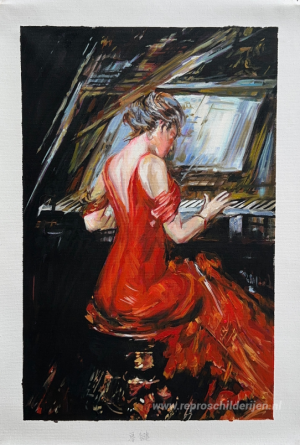 De vrouw in het rood