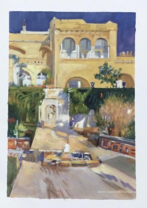 Middagzon in het Alcázar van Sevilla