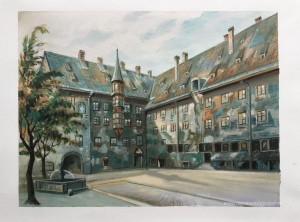 De binnenplaats van de oude residentie in München