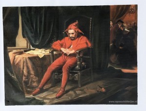 Stańczyk tijdens een bal aan het Hof van Koningin
