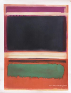 Nr.3/nr.13 (magenta, zwart, groen op oranje)