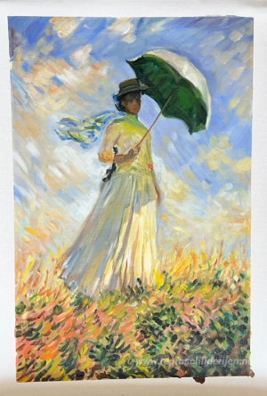 Vrouw met parasol, naar rechts gericht (ook bekend als Studie va
