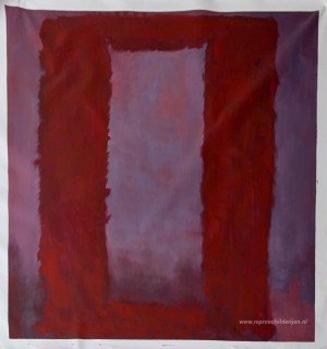 Rood op kastanjebruin 