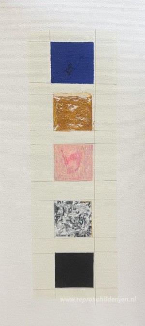 Monochroom blauw, goud, roze, zilver, zwart