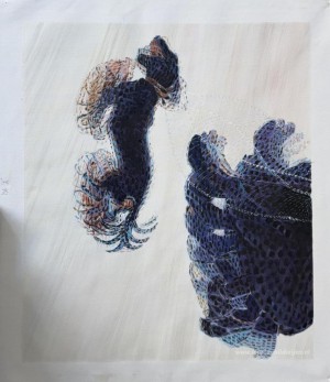 Dynamiek van een hond aangelijnd