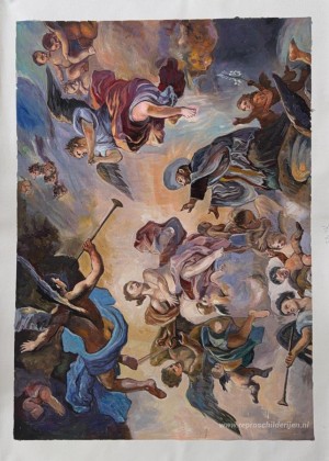 Saint Cajetan kalmeert goddelijke woede