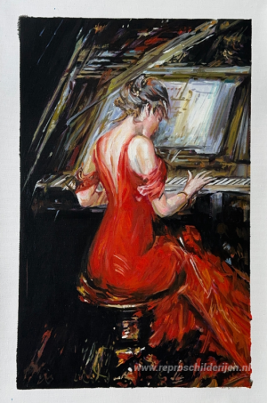 De vrouw in het rood