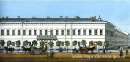 Demidov-hotel. Fragment uit "Panorama van Nevsky Prospect" Demidov-hotel. Fragment uit "Panorama van Nevsky Prospect"