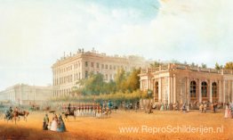 Uitzicht op het Anichkov-paleis Uitzicht op het Anichkov-paleis