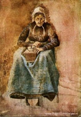 Vrouw Malende Koffie Vrouw Malende Koffie