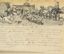 Daubigny's tuin met zwarte kat Daubigny's tuin met zwarte kat