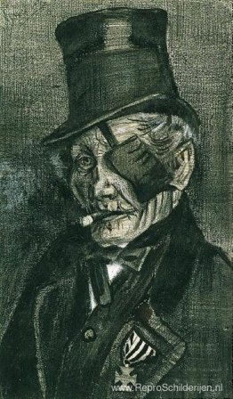 Weesman in zondagse kleding met oogverband Weesman in zondagse kleding met oogverband