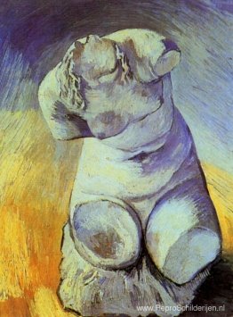 Gipsen beeldje van een vrouwentorso Gipsen beeldje van een vrouwentorso