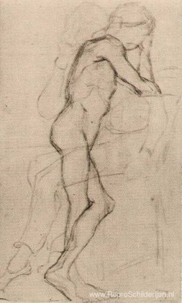 Staande mannelijk naakt Staande mannelijk naakt