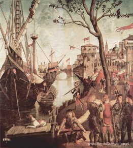 Aankomst van St.Ursula tijdens het beleg van Keulen Aankomst van St.Ursula tijdens het beleg van Keulen