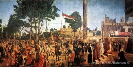 Het martelaarschap van de pelgrims en de begrafenis van St. Ursu Het martelaarschap van de pelgrims en de begrafenis van St. Ursu