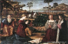 Heilige Familie met twee donoren Heilige Familie met twee donoren