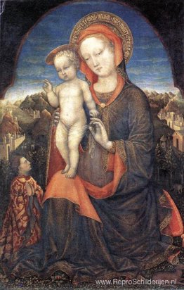 De Madonna van Nederigheid, aanbeden door Leonello d'Este De Madonna van Nederigheid, aanbeden door Leonello d'Este