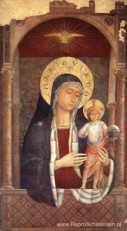 Madonna en kind geven zegeningen Madonna en kind geven zegeningen