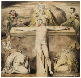Christus aan het kruis genageld in het derde uur Christus aan het kruis genageld in het derde uur