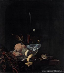 Stilleven met fruit, glaswerk en een Wanli-kom Stilleven met fruit, glaswerk en een Wanli-kom