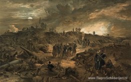 Interieur van de Malakoff met de overblijfselen van de ronde tor Interieur van de Malakoff met de overblijfselen van de ronde tor