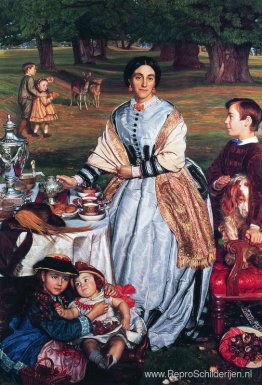Lady Fairbairn met haar kinderen Lady Fairbairn met haar kinderen
