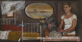 Vertrek met ovale spiegel Vertrek met ovale spiegel