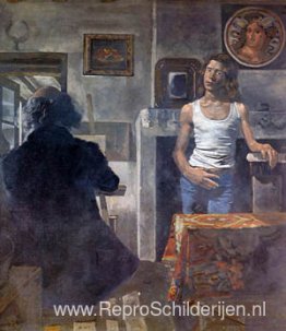 Zelfportret van schilder met zijn model Zelfportret van schilder met zijn model