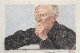 Zelfportret in zwart shirt, rechterarm uitgestrekt Zelfportret in zwart shirt, rechterarm uitgestrekt