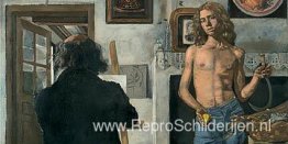 Zelfportret van schilder met zijn model Zelfportret van schilder met zijn model