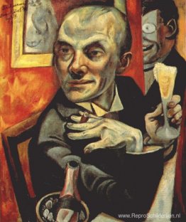 Zelfportret met champagneglas Zelfportret met champagneglas