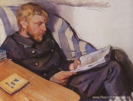Portret van Boris Serebryakov Portret van Boris Serebryakov
