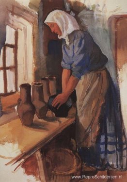 Boerin met potten Boerin met potten